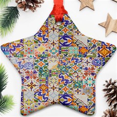 Mosaic Print Ornament (Star)