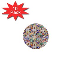 Mosaic Print 1  Mini Magnet (10 pack) 