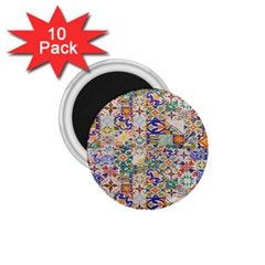 Mosaic Print 1.75  Magnets (10 pack) 