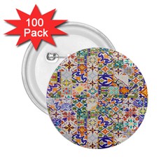 Mosaic Print 2.25  Buttons (100 pack) 