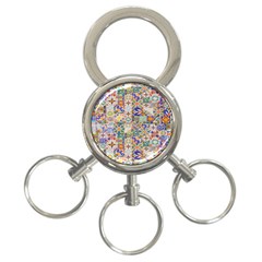 Mosaic Print 3-Ring Key Chain