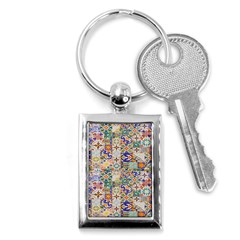 Mosaic Print Key Chain (rectangle) by designsbymallika