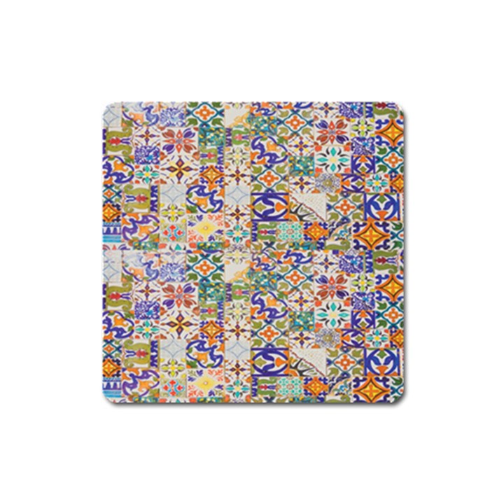 Mosaic Print Square Magnet