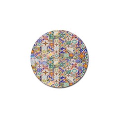 Mosaic Print Golf Ball Marker by designsbymallika