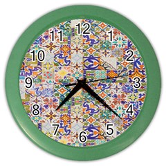 Mosaic Print Color Wall Clock