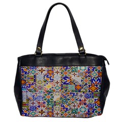 Mosaic Print Oversize Office Handbag