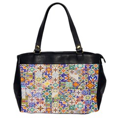 Mosaic Print Oversize Office Handbag (2 Sides)