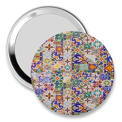 Mosaic Print 3  Handbag Mirrors