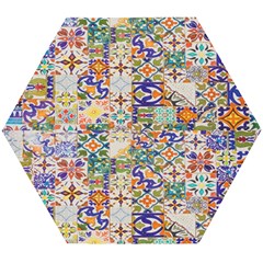 Mosaic Print Wooden Puzzle Hexagon