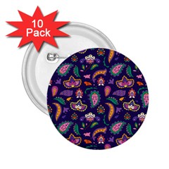 Paisley Print 2 2 25  Buttons (10 Pack)  by designsbymallika