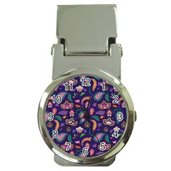 Paisley Print 2 Money Clip Watches by designsbymallika