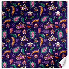 Paisley Print 2 Canvas 12  X 12  by designsbymallika