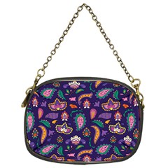 Paisley Print 2 Chain Purse (one Side) by designsbymallika