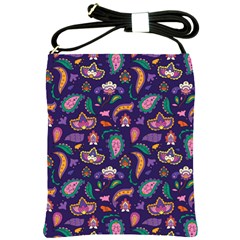 Paisley Print 2 Shoulder Sling Bag by designsbymallika