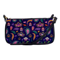 Paisley Print 2 Shoulder Clutch Bag by designsbymallika