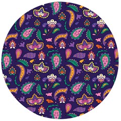 Paisley Print 2 Wooden Bottle Opener (round) by designsbymallika