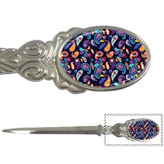 Paisley Baatik Purple Print Letter Opener by designsbymallika