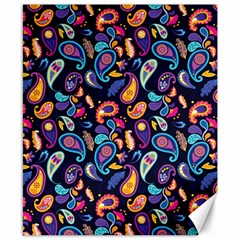 Paisley Baatik Purple Print Canvas 8  X 10  by designsbymallika