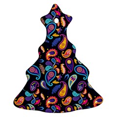 Paisley Baatik Purple Print Ornament (christmas Tree)  by designsbymallika