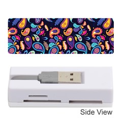 Paisley Baatik Purple Print Memory Card Reader (stick) by designsbymallika