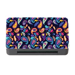 Paisley Baatik Purple Print Memory Card Reader With Cf by designsbymallika