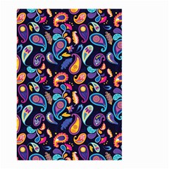 Paisley Baatik Purple Print Small Garden Flag (two Sides) by designsbymallika