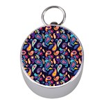 Paisley Baatik Purple Print Mini Silver Compasses Front