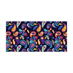 Paisley Baatik Purple Print Yoga Headband by designsbymallika