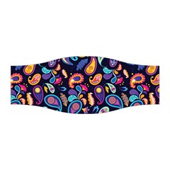 Paisley Baatik Purple Print Stretchable Headband by designsbymallika