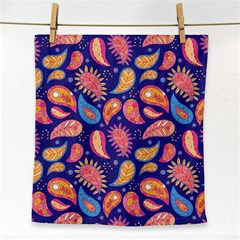 Blue Paisley Print 2 Face Towel by designsbymallika