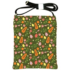 Tropical Fruits Love Shoulder Sling Bag by designsbymallika