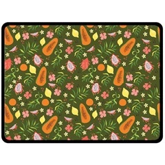 Tropical Fruits Love Fleece Blanket (large) 