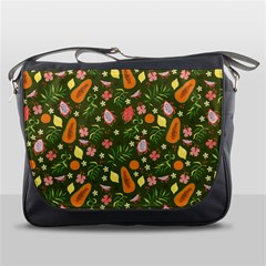 Tropical Fruits Love Messenger Bag by designsbymallika