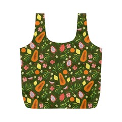 Tropical Fruits Love Full Print Recycle Bag (m) by designsbymallika