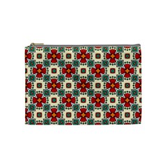 Seamless Red Pattern Cosmetic Bag (medium) by designsbymallika