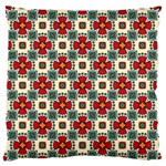 Seamless Red Pattern Large Flano Cushion Case (One Side) Front