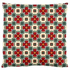 Seamless Red Pattern Large Flano Cushion Case (two Sides) by designsbymallika