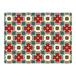 Seamless Red Pattern Double Sided Flano Blanket (Mini)  35 x27  Blanket Back