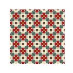 Seamless Red Pattern Small Satin Scarf (Square) Front