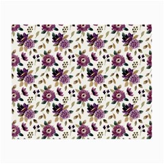 Pretty Dark Magenta Flowers Small Glasses Cloth