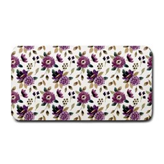 Pretty Dark Magenta Flowers Medium Bar Mats