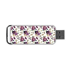 Pretty Dark Magenta Flowers Portable Usb Flash (two Sides) by designsbymallika