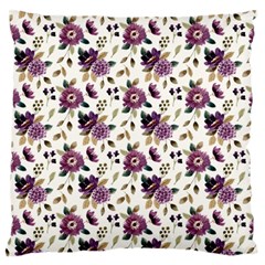 Pretty Dark Magenta Flowers Standard Flano Cushion Case (two Sides) by designsbymallika