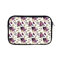 Pretty Dark Magenta Flowers Apple Macbook Pro 13  Zipper Case by designsbymallika