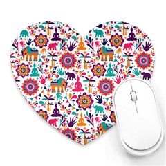 Indian Love Heart Mousepads by designsbymallika