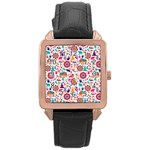 Indian Love Rose Gold Leather Watch  Front