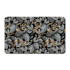 Metallic Leaves Pattern Magnet (rectangular) by designsbymallika