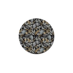 Metallic Leaves Pattern Golf Ball Marker (10 Pack) by designsbymallika