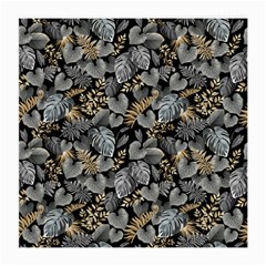 Metallic Leaves Pattern Medium Glasses Cloth (2 Sides) by designsbymallika