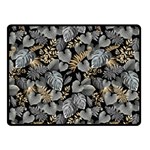 Metallic Leaves Pattern Fleece Blanket (Small) 50 x40  Blanket Front